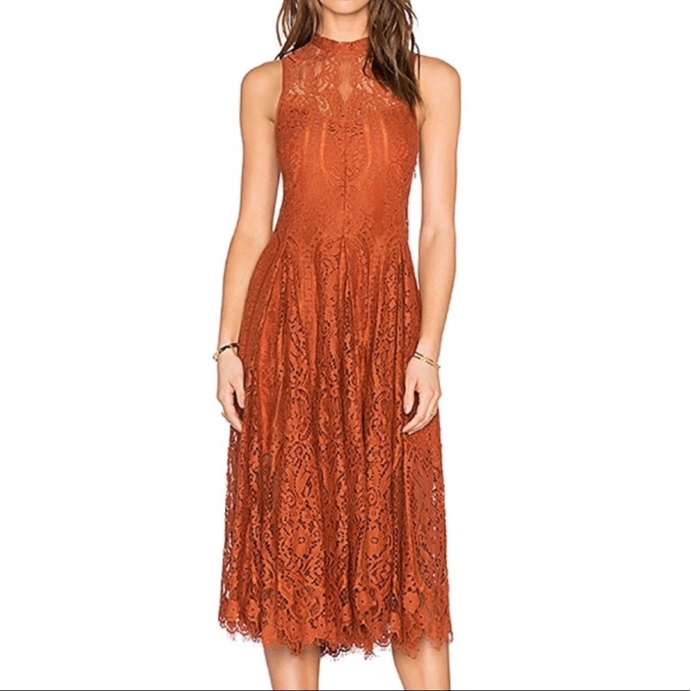 Free People Copper Lace Dress